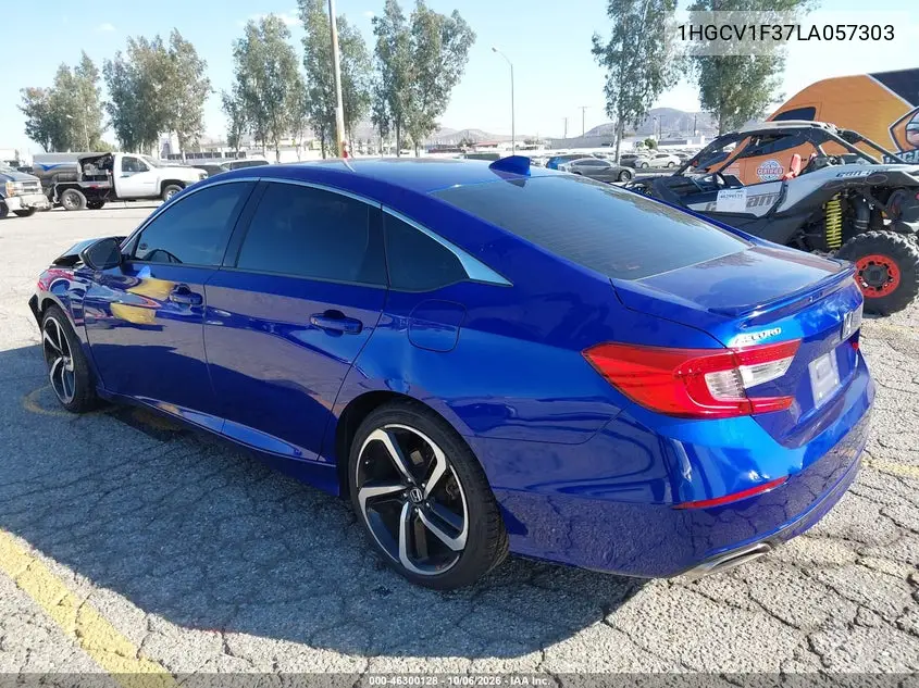 2020 HONDA ACCORD VIN 1HGCV1F37LA057303 — фото 3