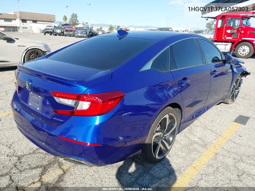 2020 HONDA ACCORD VIN 1HGCV1F37LA057303 — фото 4