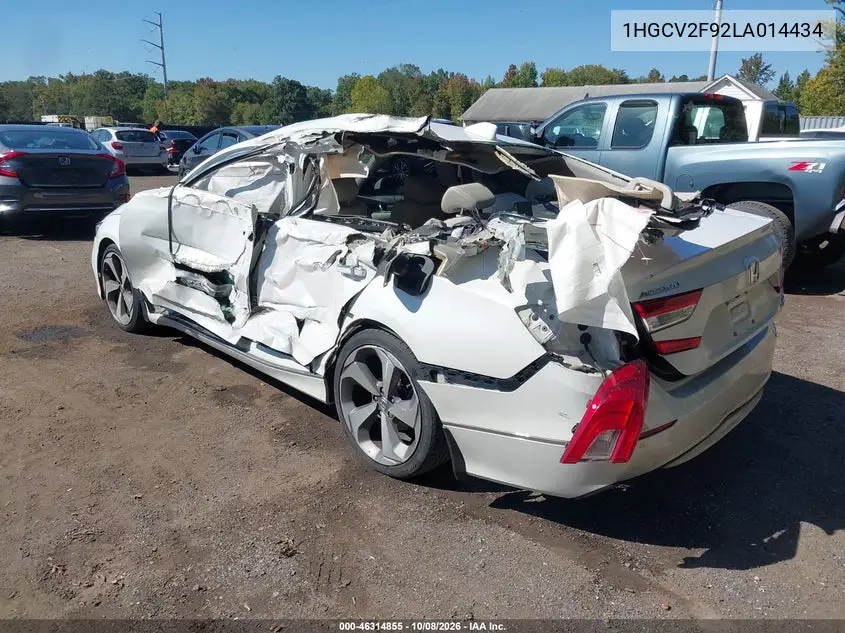 2020 HONDA ACCORD VIN 1HGCV2F92LA014434 — фото 3
