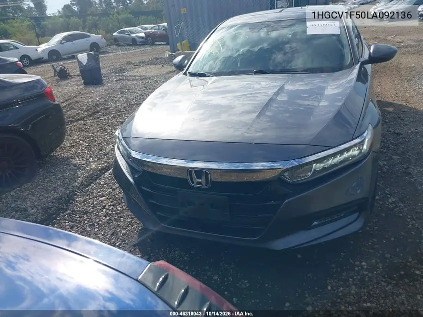 2020 HONDA ACCORD VIN 1HGCV1F50LA092136 — фото 12