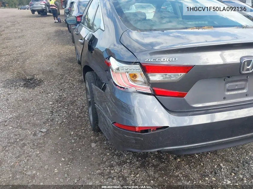 2020 HONDA ACCORD VIN 1HGCV1F50LA092136 — фото 17