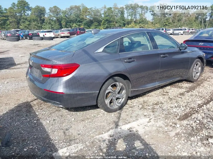 2020 HONDA ACCORD VIN 1HGCV1F50LA092136 — фото 4