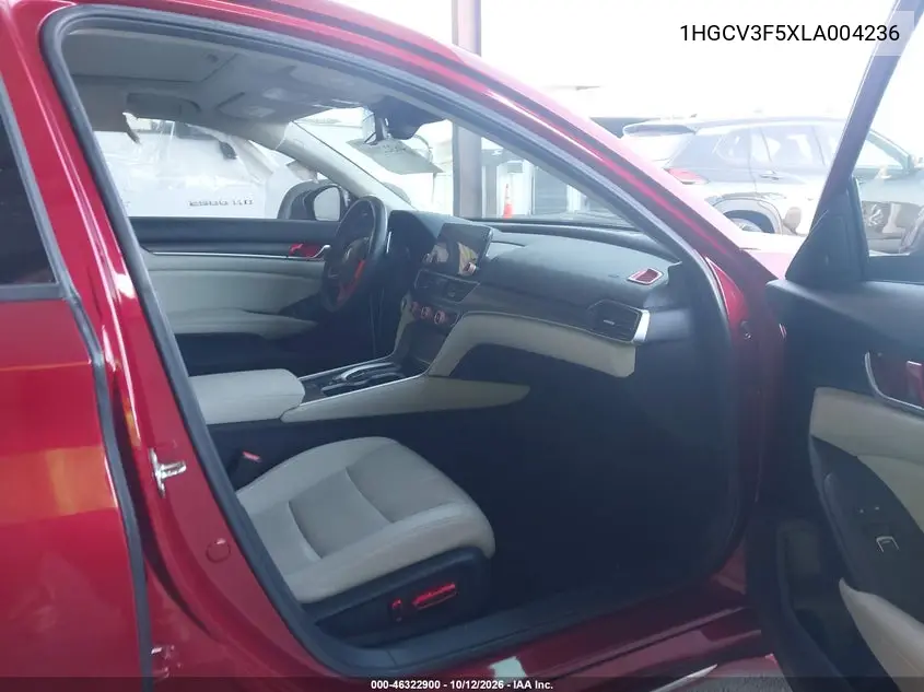 2020 HONDA ACCORD VIN 1HGCV3F5XLA004236 — фото 5