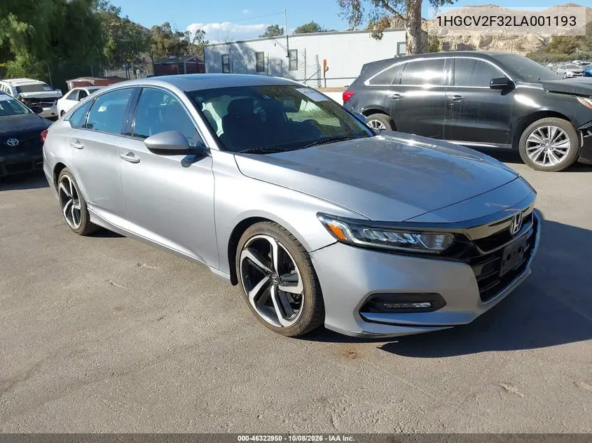 HONDA ACCORD 2020, VIN 1HGCV2F32LA001193