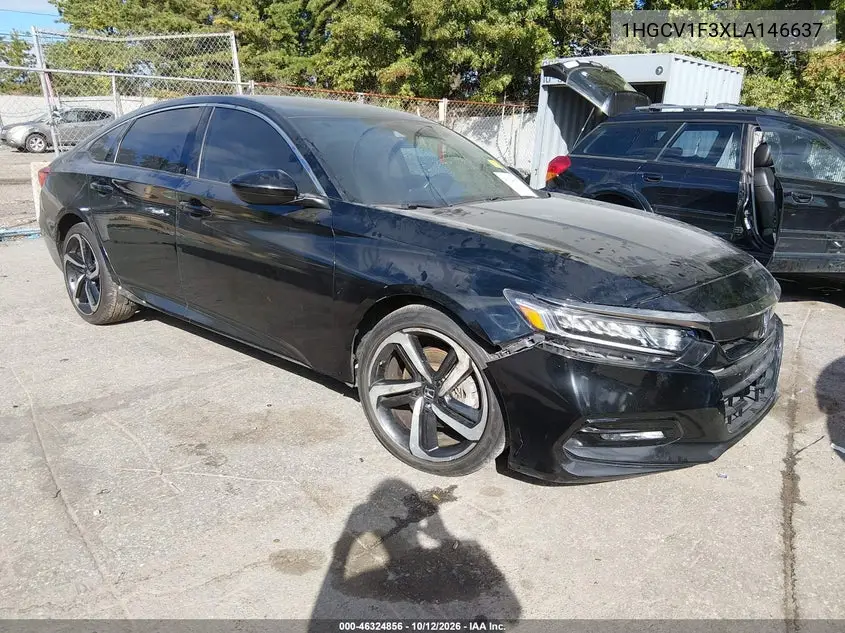 HONDA ACCORD 2020, VIN 1HGCV1F3XLA146637