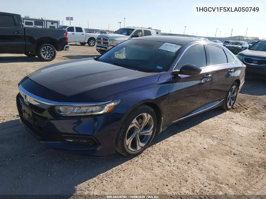 2020 HONDA ACCORD VIN 1HGCV1F5XLA050749 — фото 2