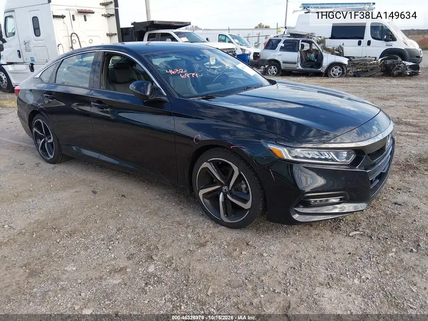 HONDA ACCORD 2020, VIN 1HGCV1F38LA149634