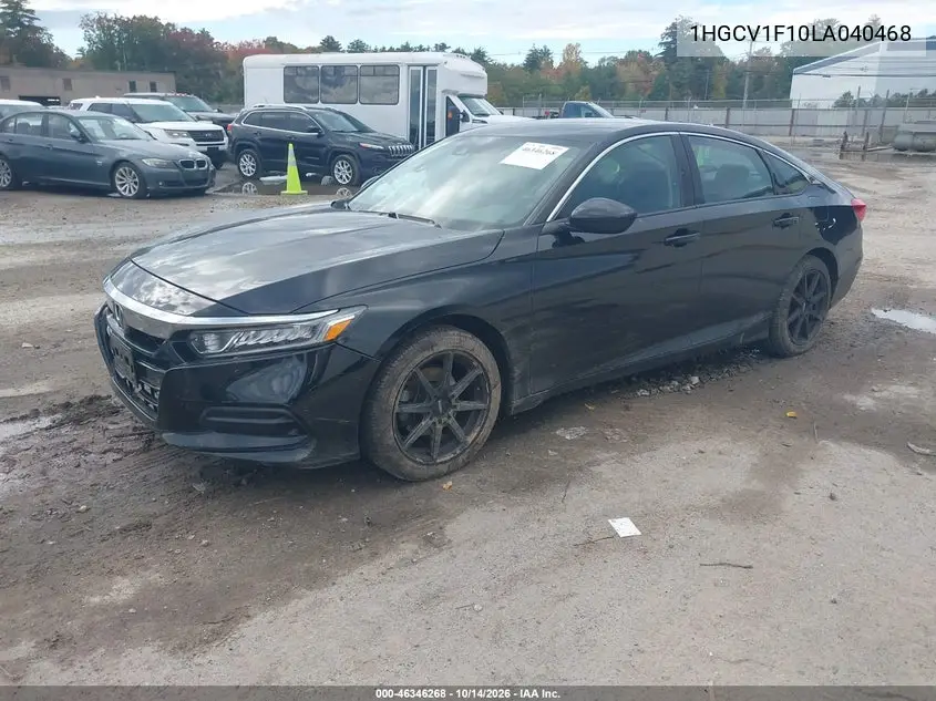 2020 HONDA ACCORD VIN 1HGCV1F10LA040468 — фото 2