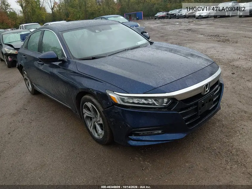 HONDA ACCORD 2020, VIN 1HGCV1F47LA030482