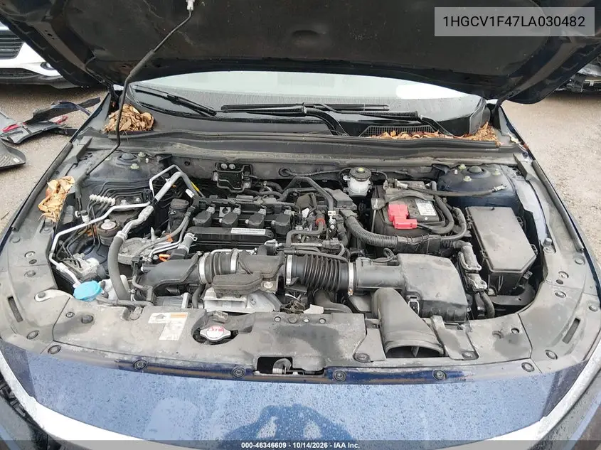 2020 HONDA ACCORD VIN 1HGCV1F47LA030482 — фото 10