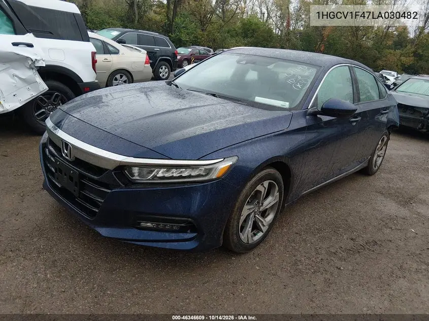 2020 HONDA ACCORD VIN 1HGCV1F47LA030482 — фото 2