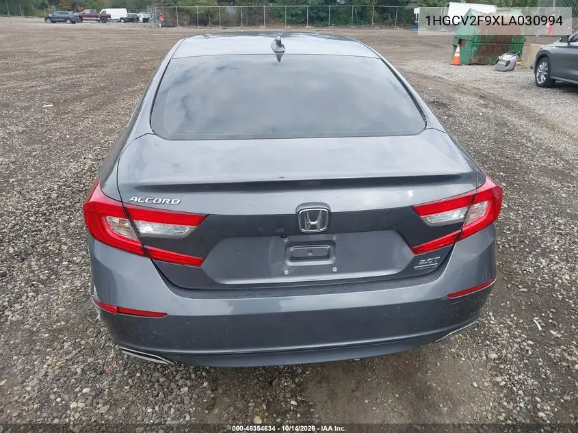 2020 HONDA ACCORD VIN 1HGCV2F9XLA030994 — фото 16