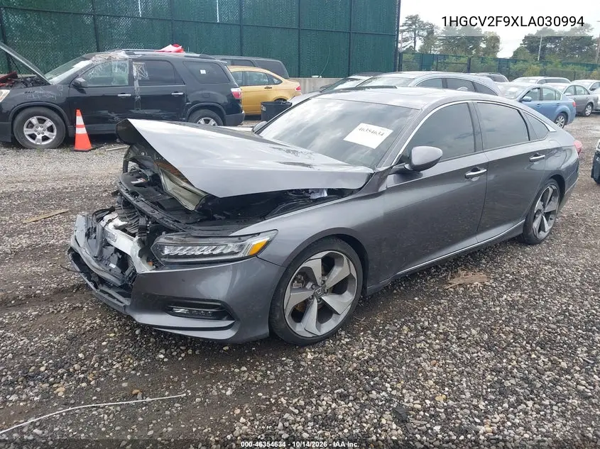 2020 HONDA ACCORD VIN 1HGCV2F9XLA030994 — фото 2
