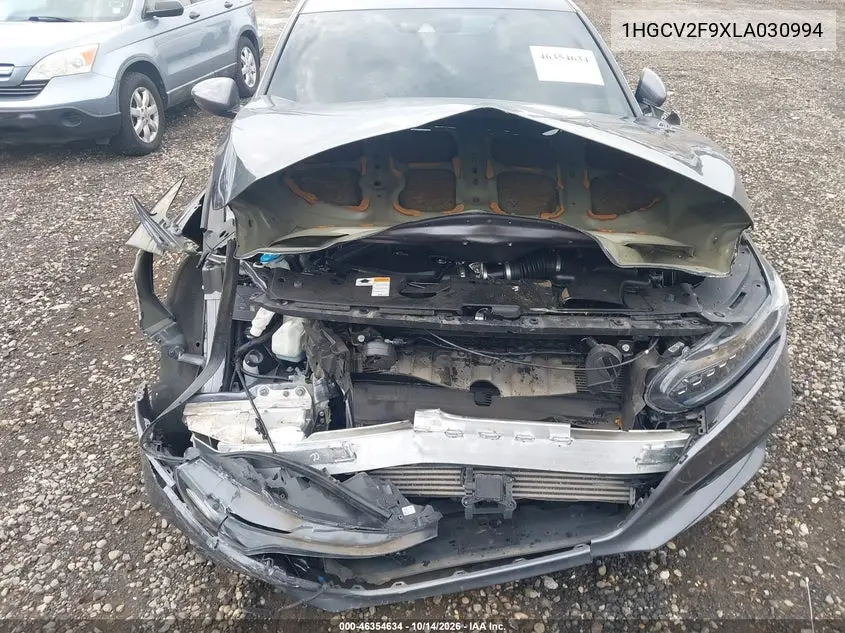 2020 HONDA ACCORD VIN 1HGCV2F9XLA030994 — фото 6