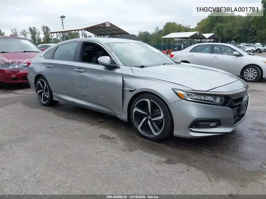 HONDA ACCORD 2020, VIN 1HGCV2F38LA001781