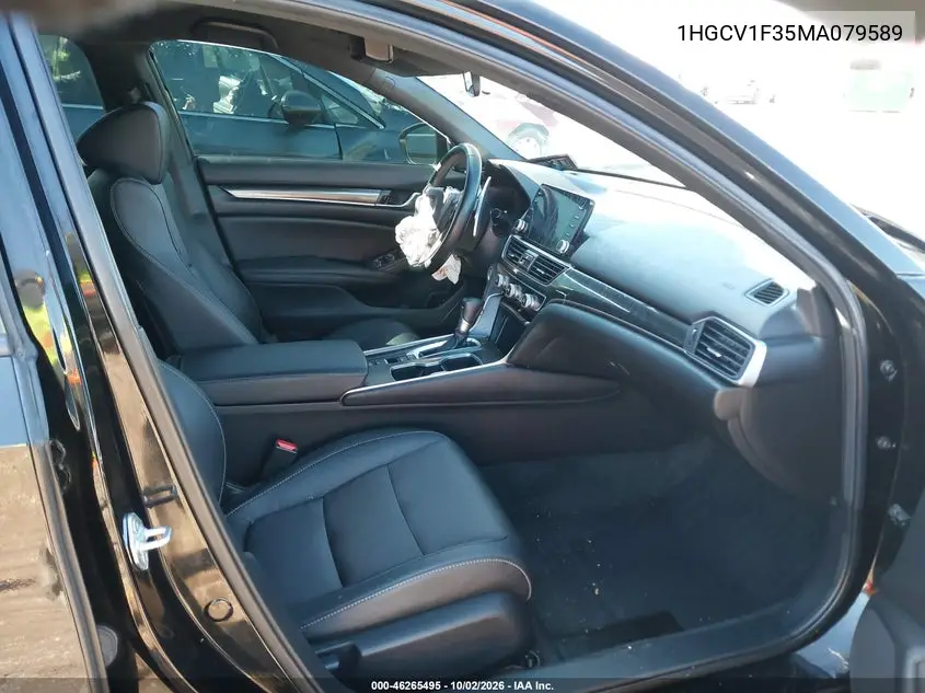 2021 HONDA ACCORD VIN 1HGCV1F35MA079589 — фото 5