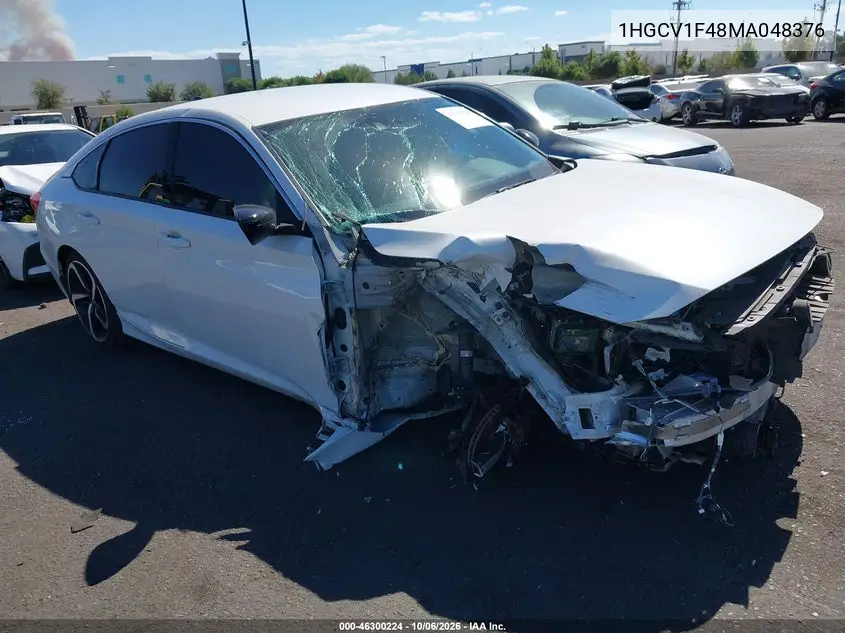 HONDA ACCORD 2021, VIN 1HGCV1F48MA048376