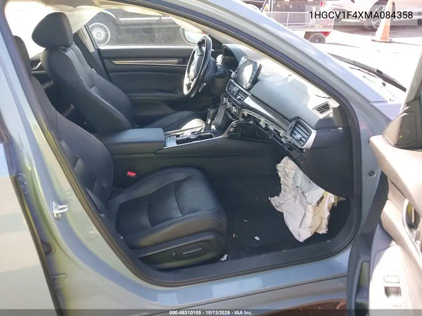 2021 HONDA ACCORD VIN 1HGCV1F4XMA084358 — фото 5