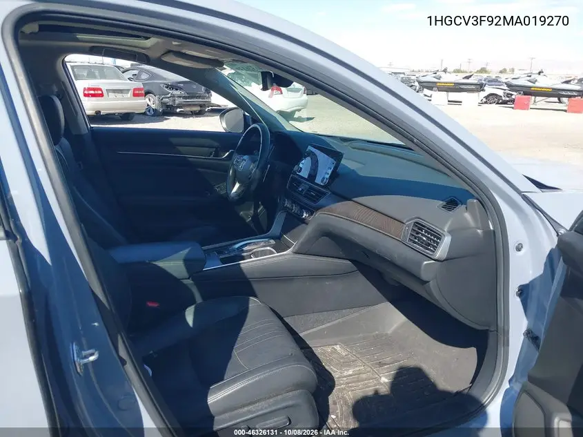2021 HONDA ACCORD VIN 1HGCV3F92MA019270 — фото 5