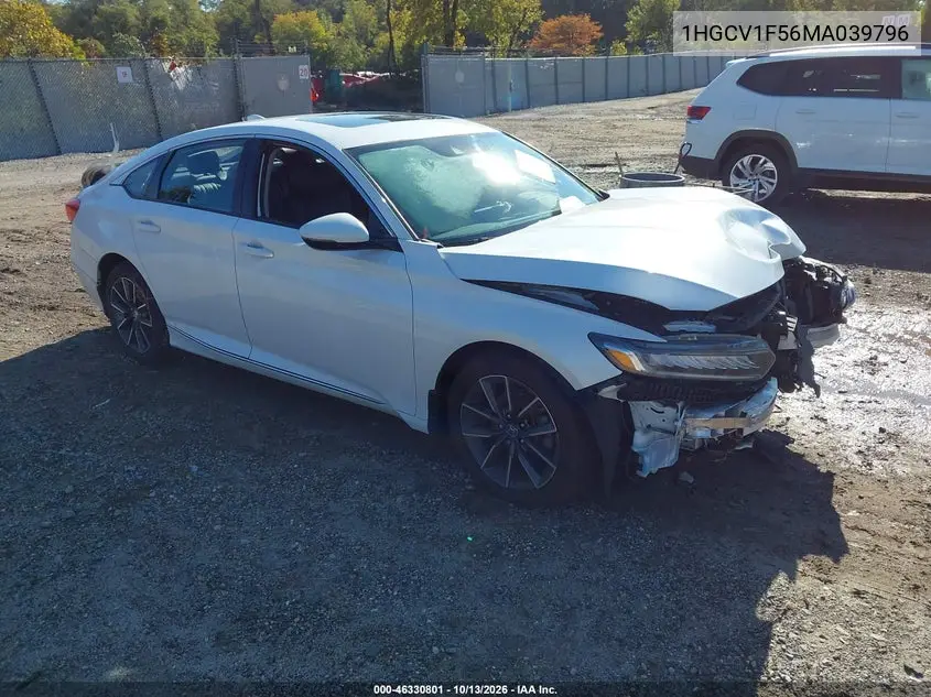 HONDA ACCORD 2021, VIN 1HGCV1F56MA039796