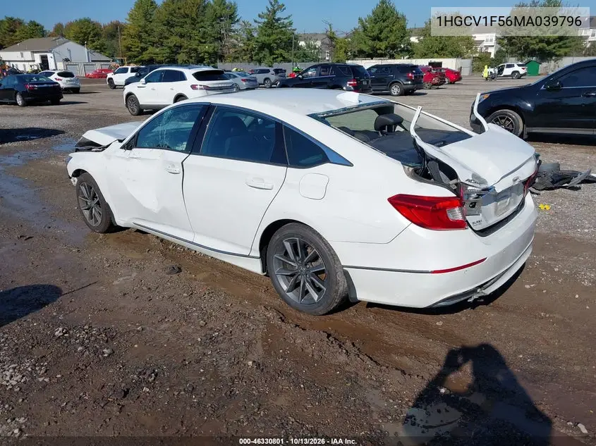 2021 HONDA ACCORD VIN 1HGCV1F56MA039796 — фото 3