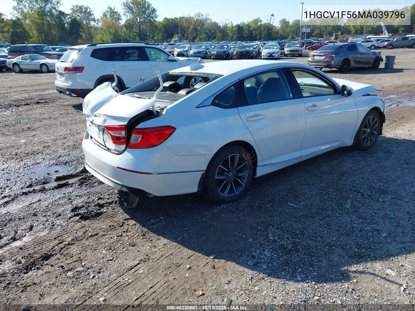 2021 HONDA ACCORD VIN 1HGCV1F56MA039796 — фото 4