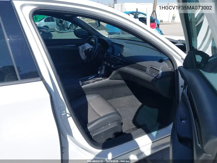 2021 HONDA ACCORD VIN 1HGCV1F35MA073002 — фото 5