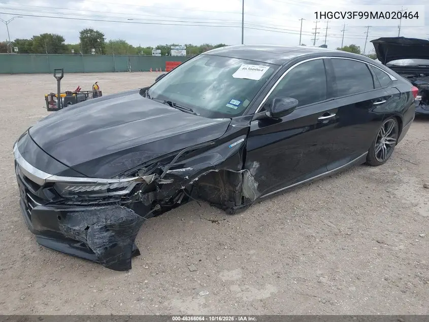 2021 HONDA ACCORD VIN 1HGCV3F99MA020464 — фото 2