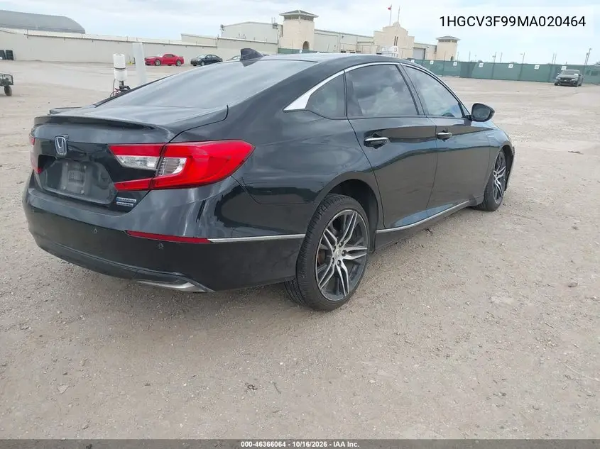 2021 HONDA ACCORD VIN 1HGCV3F99MA020464 — фото 4