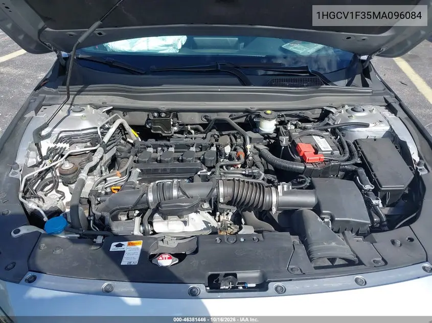 2021 HONDA ACCORD VIN 1HGCV1F35MA096084 — фото 10