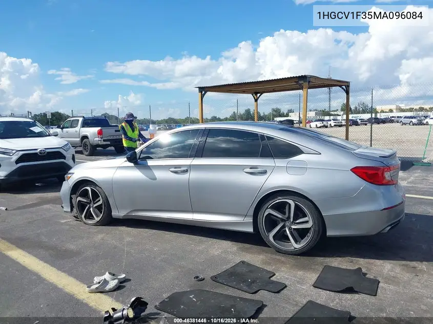 2021 HONDA ACCORD VIN 1HGCV1F35MA096084 — фото 14