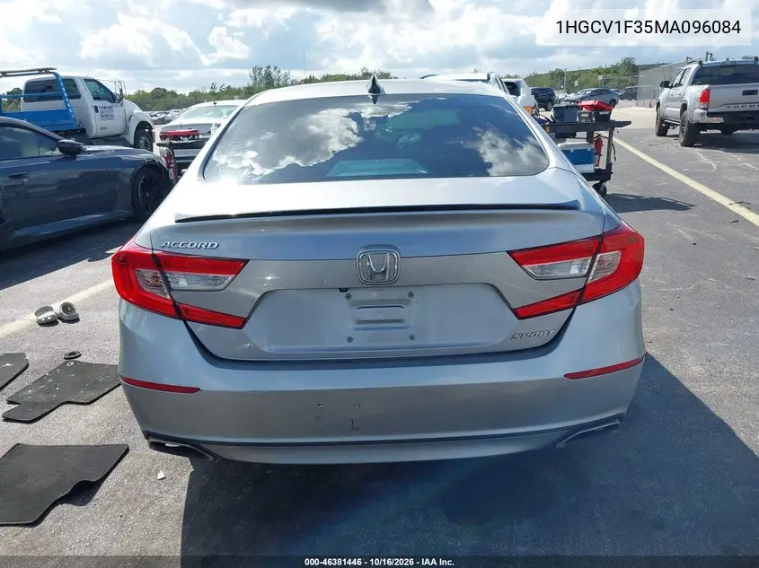 2021 HONDA ACCORD VIN 1HGCV1F35MA096084 — фото 16
