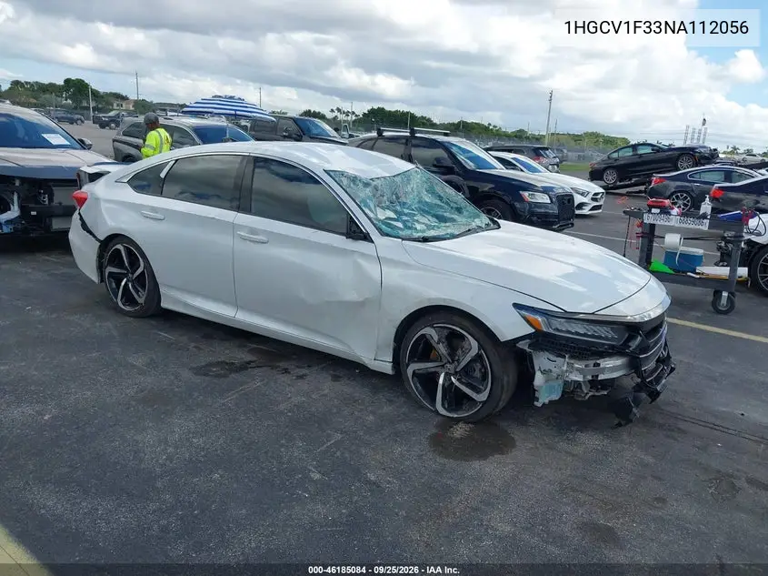 HONDA ACCORD 2022, VIN 1HGCV1F33NA112056