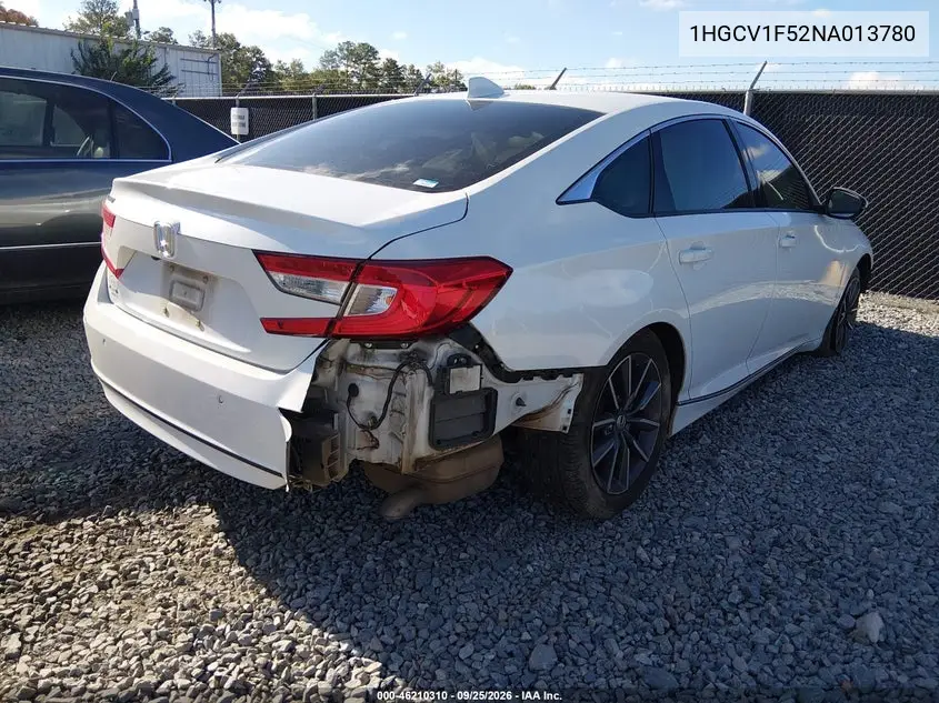 2022 HONDA ACCORD VIN 1HGCV1F52NA013780 — фото 4