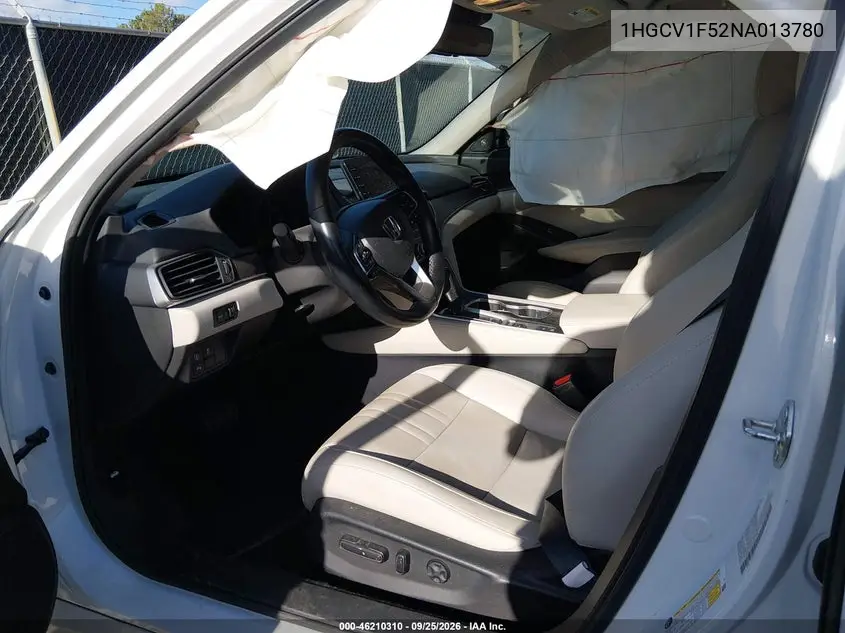 2022 HONDA ACCORD VIN 1HGCV1F52NA013780 — фото 5