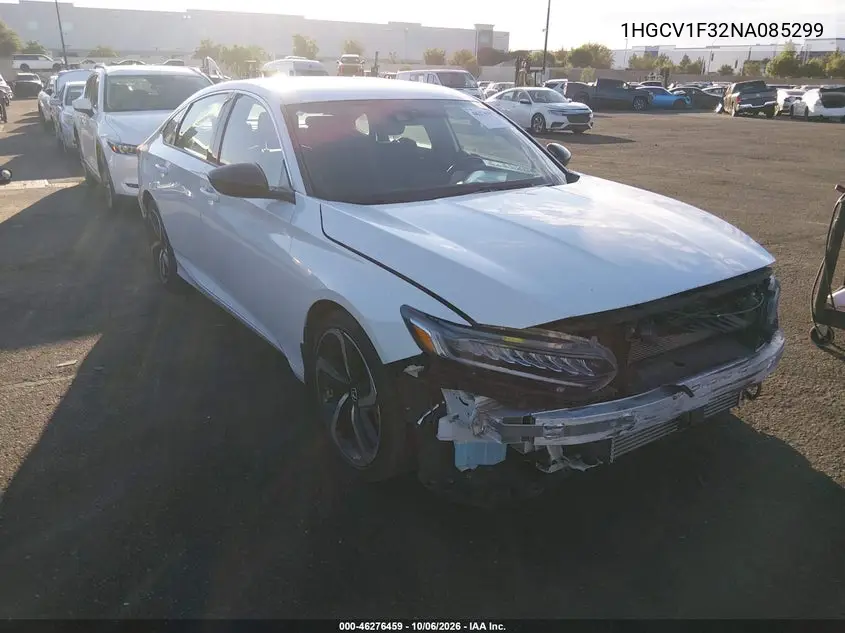 HONDA ACCORD 2022, VIN 1HGCV1F32NA085299