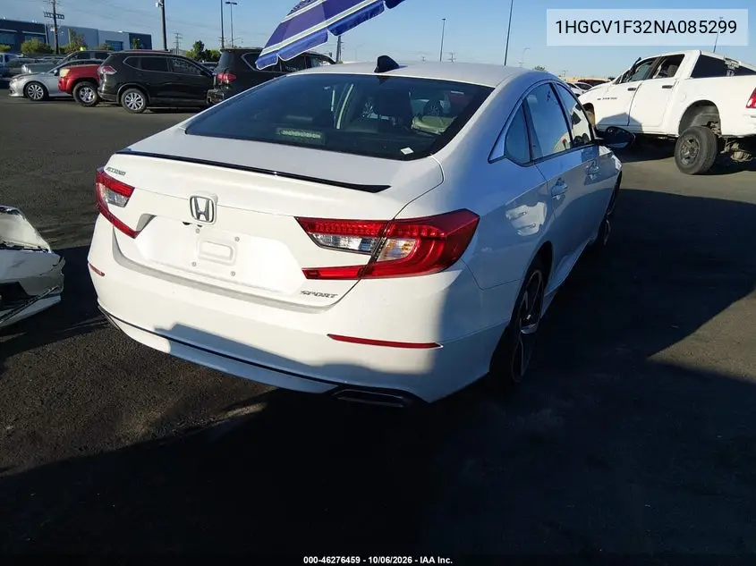 2022 HONDA ACCORD VIN 1HGCV1F32NA085299 — фото 4