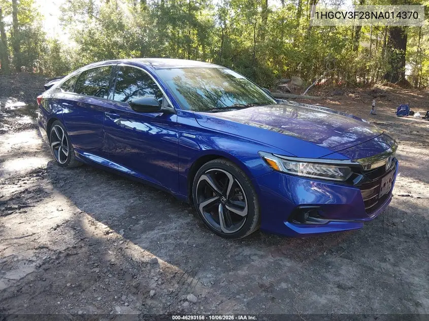 HONDA ACCORD 2022, VIN 1HGCV3F28NA014370