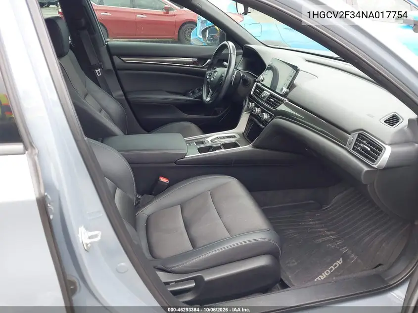 2022 HONDA ACCORD VIN 1HGCV2F34NA017754 — фото 5