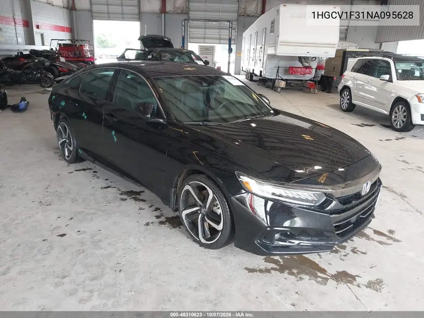 HONDA ACCORD 2022, VIN 1HGCV1F31NA095628