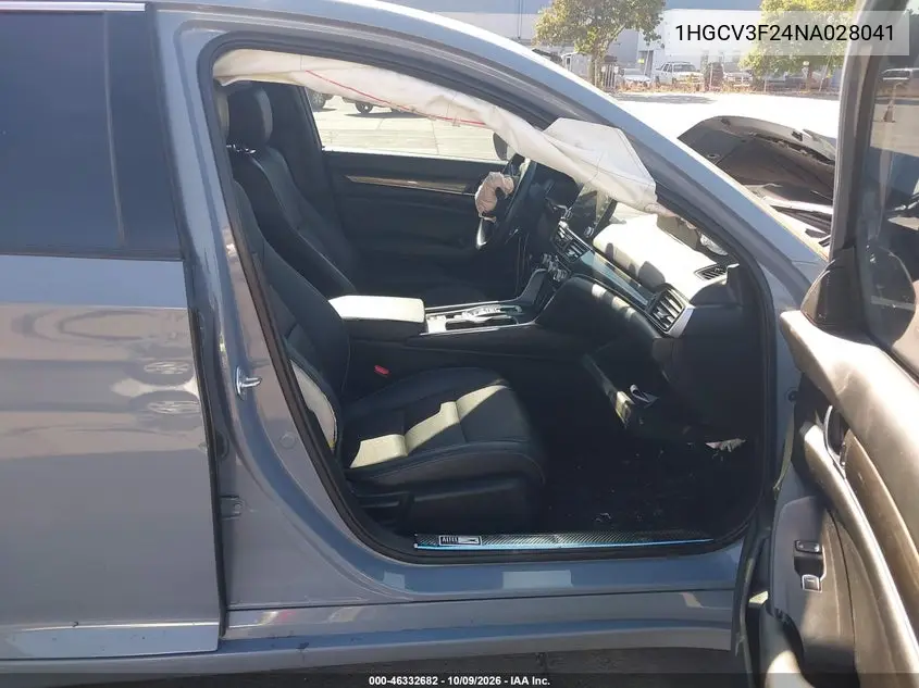 2022 HONDA ACCORD VIN 1HGCV3F24NA028041 — фото 5