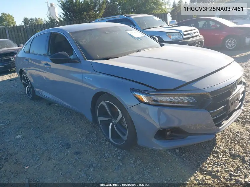 HONDA ACCORD 2022, VIN 1HGCV3F25NA037461