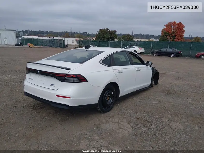 2023 HONDA ACCORD VIN 1HGCY2F53PA039000 — фото 4