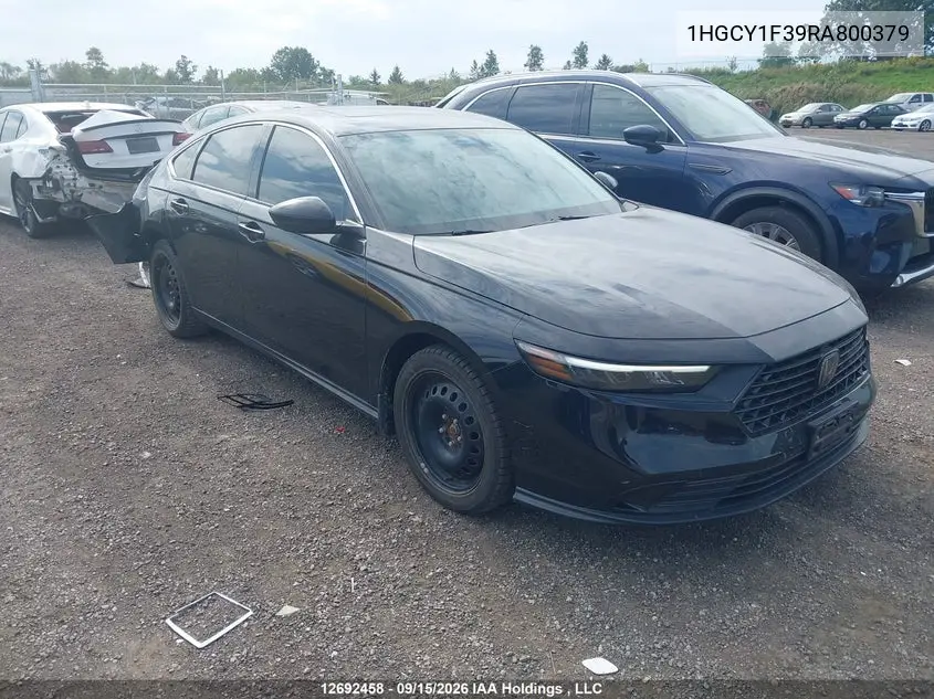 HONDA ACCORD 2024, VIN 1HGCY1F39RA800379