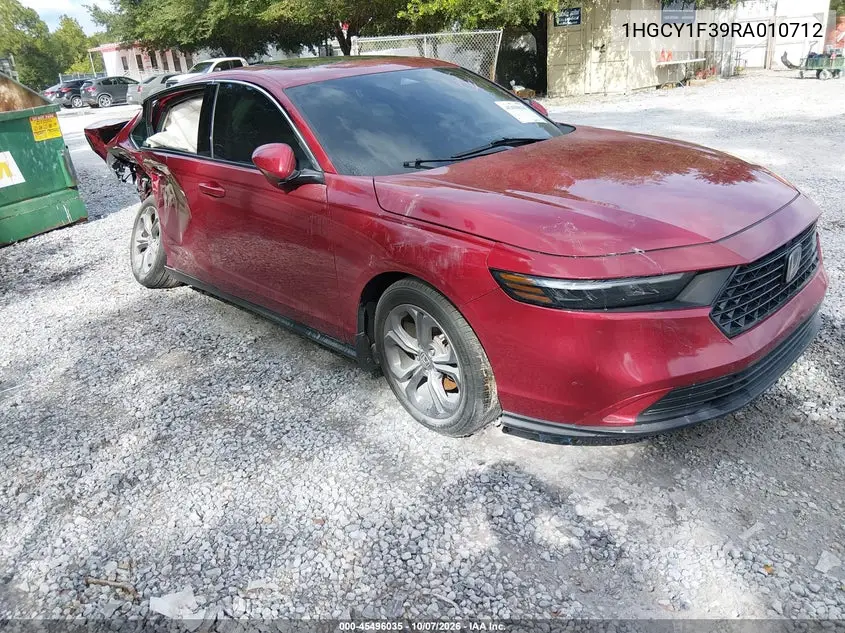 HONDA ACCORD 2024, VIN 1HGCY1F39RA010712