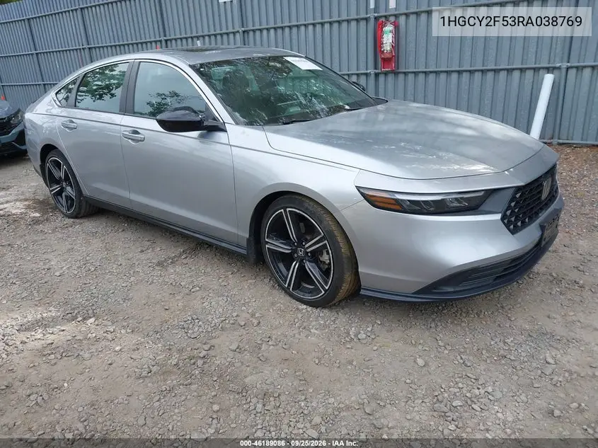 HONDA ACCORD 2024, VIN 1HGCY2F53RA038769