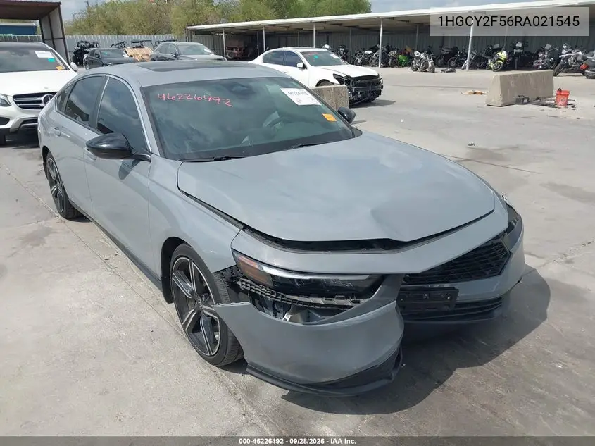 HONDA ACCORD 2024, VIN 1HGCY2F56RA021545