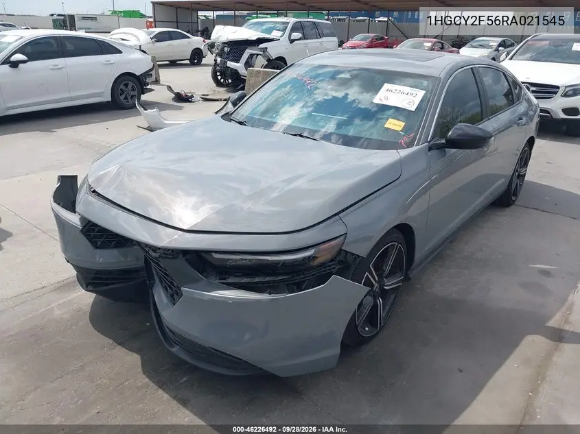 2024 HONDA ACCORD VIN 1HGCY2F56RA021545 — фото 2