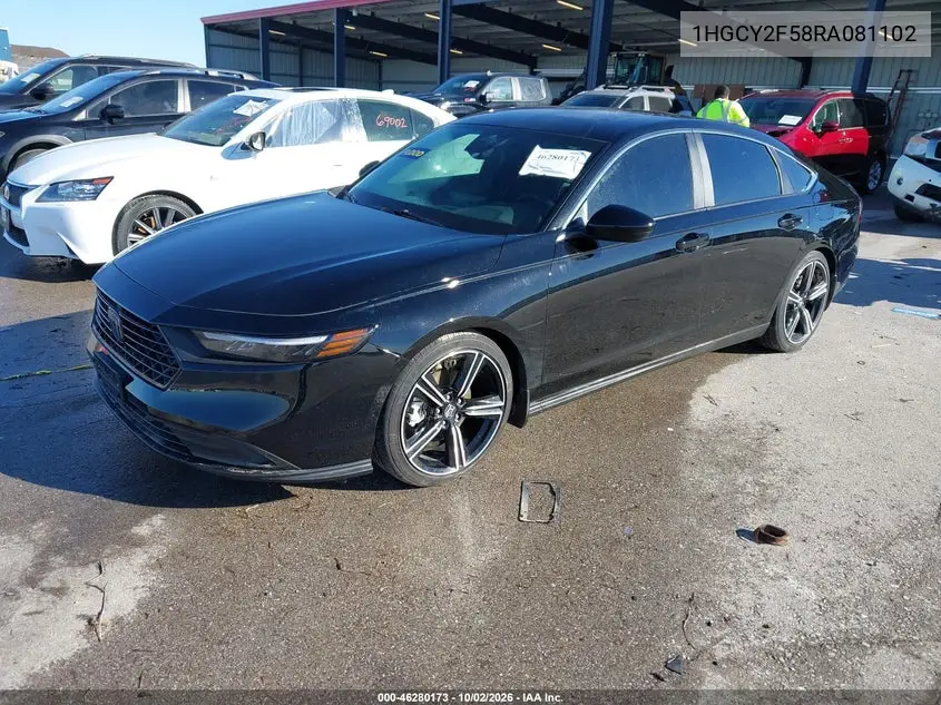 2024 HONDA ACCORD VIN 1HGCY2F58RA081102 — фото 2