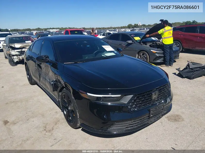 HONDA ACCORD 2024, VIN 1HGCY2F75RA086601